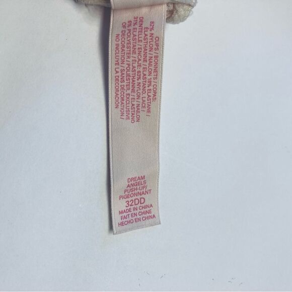 Victorias Secret Dream Angels Pushup Bra Iridescent‎ Lace Padded Underwire 32DD - Picture 5 of 5